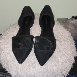 Express Black Pointed Toe Flats